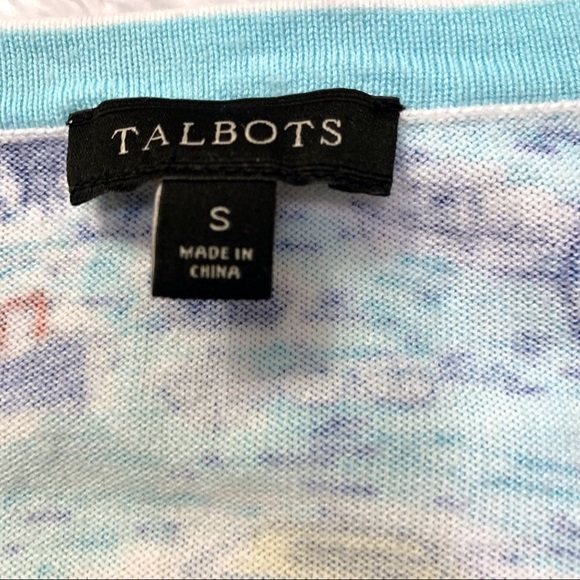 Talbots Travel Print Cardigan - Picture 4 of 7